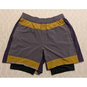 Lululemon + Robert Geller Running Shorts Mens Medium Multicolor Athletic Lined